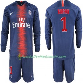 Fußballtrikots Paris Saint-Germain Buffon 1 Kinder 2018-2019 Langarm Heimtrikotsatz kaufen
